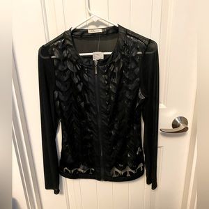 Sheer Zippered Top